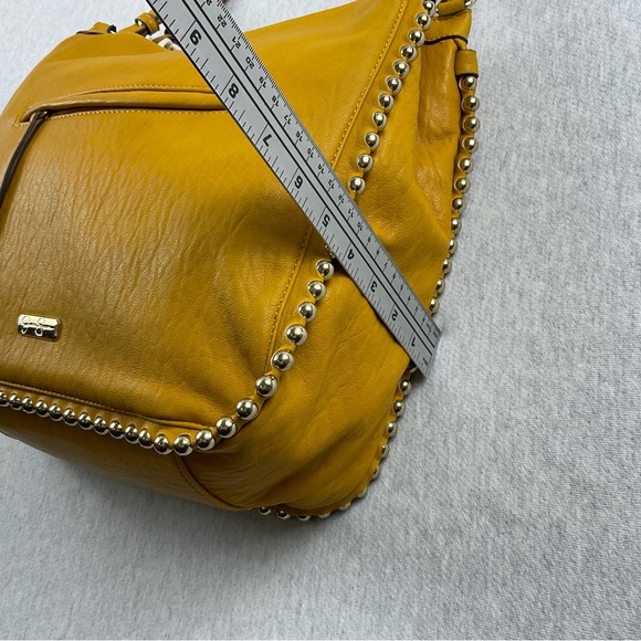 JESSICA SIMPSON CAMILE WOMEN’S BIG SHOULDER BAG COLOR: DANDELION WITH GOLD - Picture 8 of 16